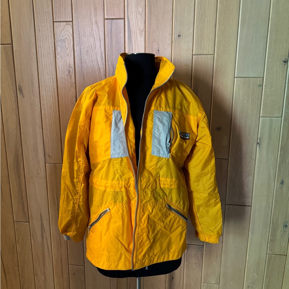 Retro Yellow Sahara Club Windbreaker – Kids Size 14 (Fits Women's Small)